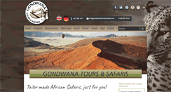 Desktop Screenshot of gondwanatoursandsafaris.com