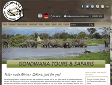 Tablet Screenshot of gondwanatoursandsafaris.com
